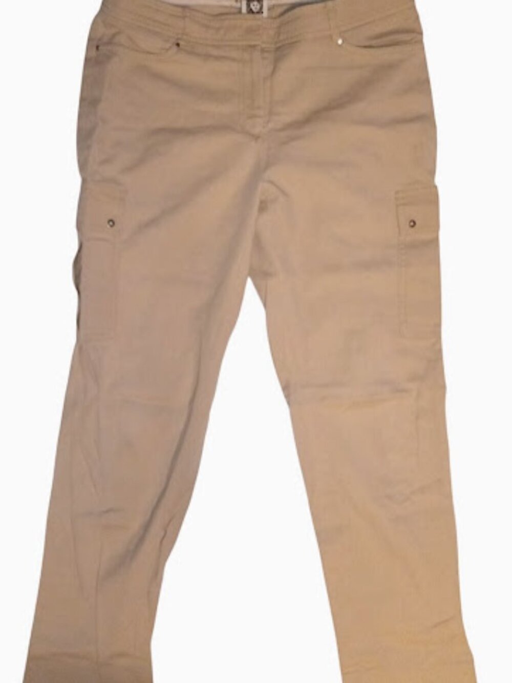 Anne Klein Cargo Capri Pants Women’s 2 Tan Beige